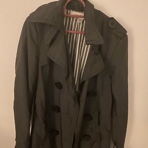 Zara M Short Black Trench Coat
